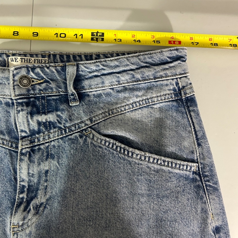 We The Free Free People Come As You Are Blue Denim Maxi Skirt Size 12 - Picture 6 of 9